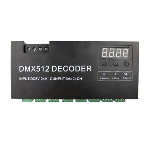 Décodeur DMX512 RGB 24CH contrôleur led pour ruban
