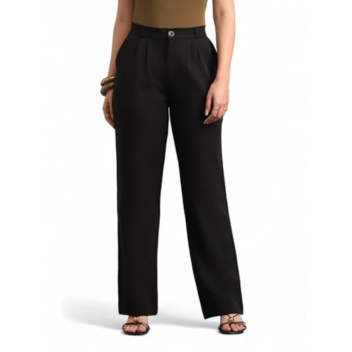 Image of Urbano Fashion Women's Loose Baggy Fit Solid Korean Pants Stretchable