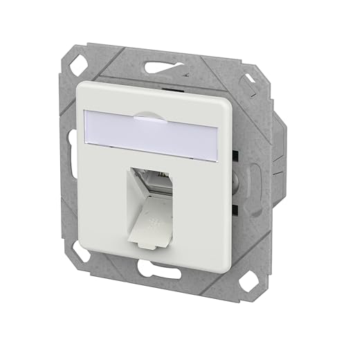 METZ CONNECT E-DAT C6A Prise IDC, 1 port, UPk, blanc signalisation