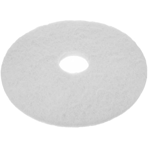 BESTonZON Polishing Floor Pad Floor Buffer Cleaning Pads Fabric White Easy Operation Versatile Usage for Commercial Use Tile Marble