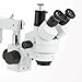 AmScope - 3.5X-90X Simul-Focal Stereo Zoom Microscope on Dual Arm Boom Stand with 144-LED Ring Light - SM-4TPZ-144
