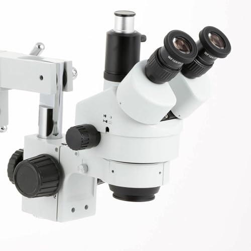 Image of AmScope - 3.5X-180X Simul-Focal Stereo Zoom Microscope on Dual Arm Boom Stand + 144-LED Ring Light + 18MP USB 3.0 Camera - SM-4TPZZ-144-18M3