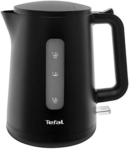 Tefal KO2008 Wasserkocher Principio Select | 2400 Watt | 1,7L Wassertank | Automatischer Ein-/Ausschalter | Antikalk-Filter | schwarz Matt