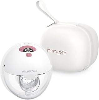 Momcozy M5 Tire-lait mains libres, pompe portable design bouche de bébé, bride double scellée, 3 modes, 9 niveaux, tire-lait électrique et portable, 1 unité, rouge