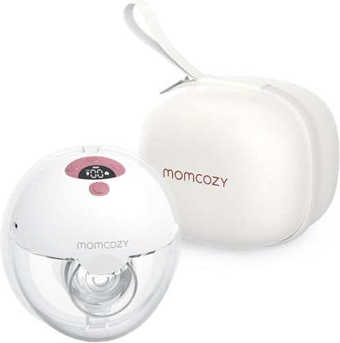 Momcozy M5 Tire-lait mains libres, pompe portable design bouche de bébé, bride double scellée, 3 modes, 9 niveaux, tire-lait électrique et portable, 1 unité, rouge