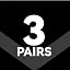 (3 Pairs) Black With Slate Gray【XS Upgraded】