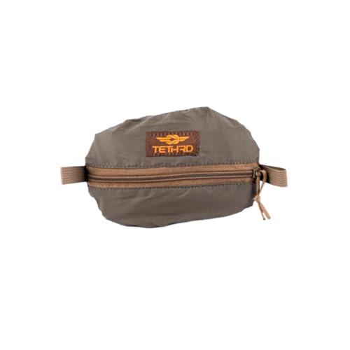 Tethrd Pulley Pouch - Durable Accessory Hunting Bag - Zippered Closure - Ripstop Nylon Construction - Use for Hunting, Hiking, Camping, or Tactical Gear, Medium
