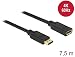 Produktbild DELOCK Displayport Kabel 1.2 St > Bu 4K 60Hz 7.50m schwarz