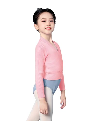 Dayrose Girl's Ballet Sweater, Soft Long Sleeve Girls Active Sweater, Pullover Girls Dance Sweater for Ballet/Warm Ups