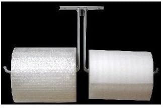 36" Double Arm Wall Mount Bubble Cushioning Wrap & Foam Cushioning Roll Dispenser