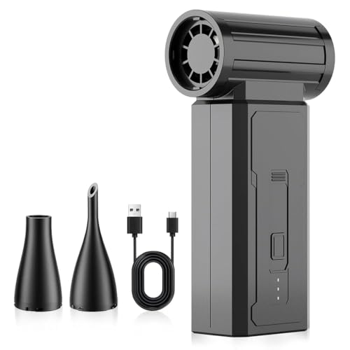 電動エアダスター 強力ブロワー【最大風速150m/s・300000RPM高速モーター】USB-C充電式 コードレス ハンディクリーナー 2600mAh大容量バッテリー 4段階風量調整 軽量230g 5種類ノズル付き PC・キーボード・車内・エアコン掃除対応