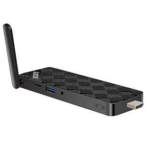 AWOW Mini PC Stick, Fanless Computer Stick Intel Gemini Lake J4105 4GB LPDDR4 64GB eMMC, 4K HD Mini Computer,1000M LAN, Dualband-WLAN, USB 3.0, HDMI2.0, Bluetooth 4.2