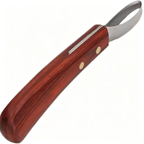 Byuge Professional Double-Bladed Horse Hoof Knife, Ultra-Sharp Stainless Steel Farrier Tools with Ergonomic Non-Slip Handle for Comfortable Control, Ideal for Horses, Cows, Goats & Livestock