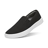 Allbirds Men's Cruiser Slip On Shoe, Breathable, Comfortable Sneaker for Everyday Wear - Natural Black (Blizzard Sole) - 12 Medium