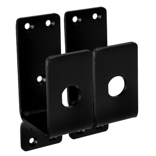 Cabilock Soporte Forma De u Para Puerta De Metal Abatible, Juego De 2 Soportes Pesados Para Barra De Seguridad, Apto Para Hogar, Granero y Oficina, Diseño Resistente y Fácil Instalación