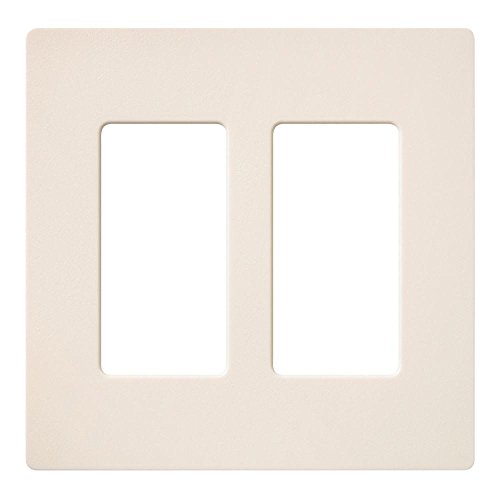 Image of Lutron Claro 2 Gang Decorator /Rocker Wallplate, Satin, Eggshell (1-Pack) | SC-2-ES
