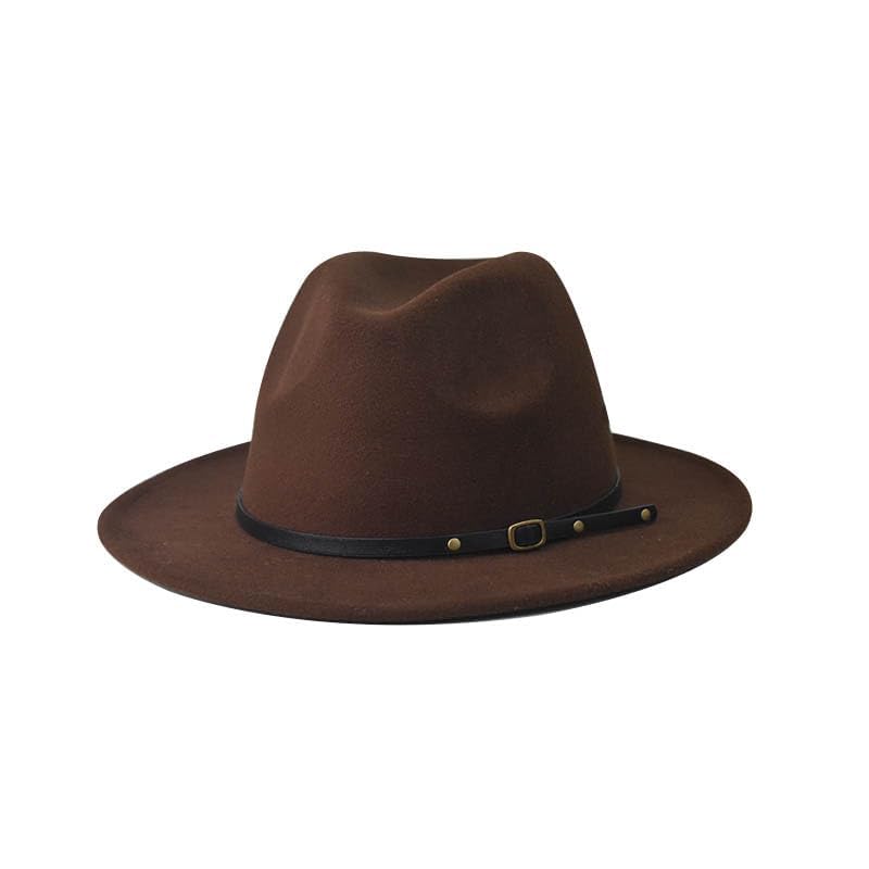 Chapeau western marron pour voyage, camping et pêche en plein air