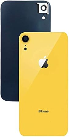 Capa de vidro traseira original para iPhone XR substituição da porta da  bateria com adesivo, moldura de câmera instalada com lente, 6.1, Amarelo |  Amazon.com.br