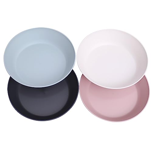 Incasa Lot de 4 assiettes creuses en PLA