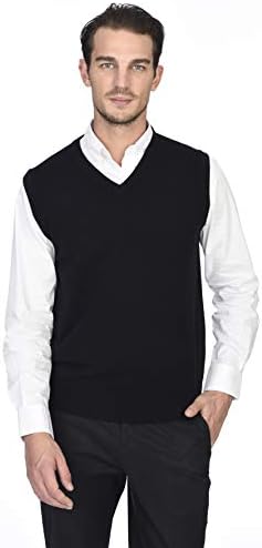 State Cashmere Men’s Classic Sleeveless Sweater Vest 100% Pure Ca...