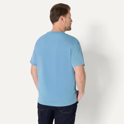 Amazon Essentials Męska koszulka z bawełny o luźnym kroju, niebieski (Dusty Blue), M