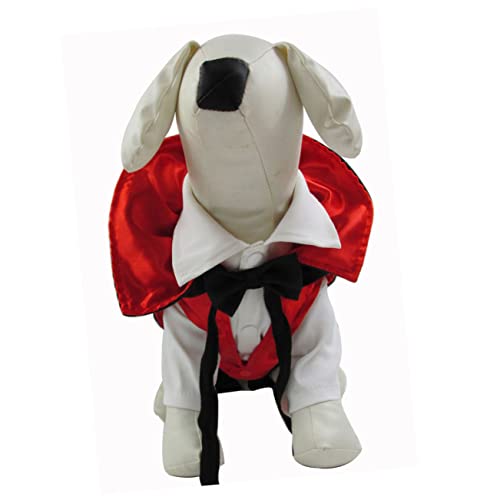 Disfraz de vampiro Halloween para perro rojo tamaño L