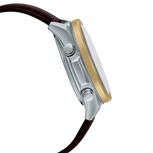 Casio Edifice ECB-900GL-1ADR Gray Analog-Digital Dial Brown Leather Band Men's Watch Smartphone Link Tough Solar EX530 - Image 3