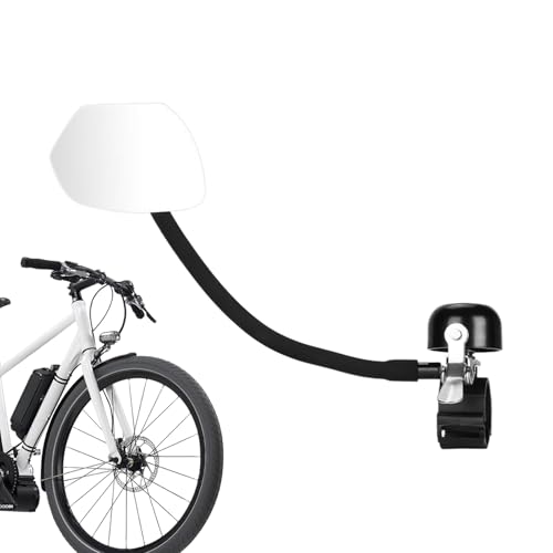 Espejos Para Bicicleta De Manillar - Accesorios de Retrovisor para Bicicleta,Lente Giratorio con Timbre, Regulable 360° para Monopatín Eléctrico y Montaña