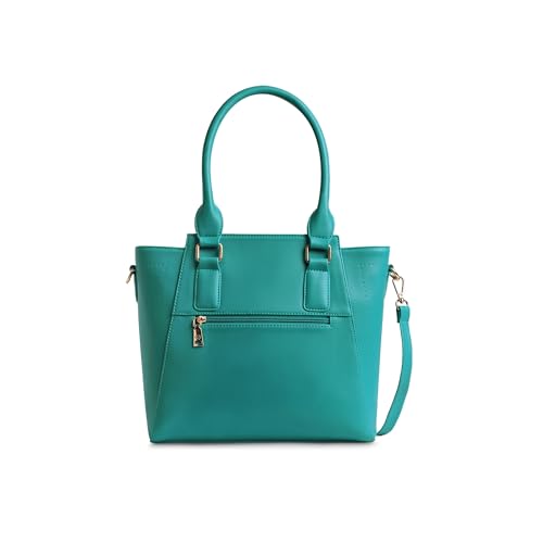 Image of Caprese Solena Medium Satchel Bag for Women with Adjustable & Detachable Strap|Versatile Shoulder, Crossbody & Handheld Bag for Work, Travel,Everyday Use,with Multiple Compartments (Blue)