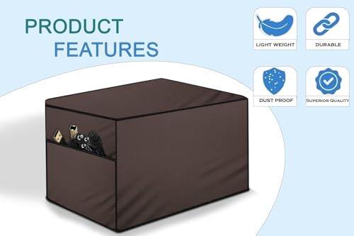Image of The Furnishing Tree Polyester Waterproof & Dustproof Printer Cover - Compatible with Auto Duplex Brother HL-L3220CDW Printers, Coffee , Dimensions in DxWxH - ( 40x42x26 CM)
