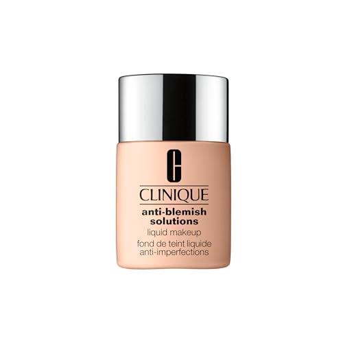 Clinique Anti-Blemish Solutions Liquid Foundation Makeup fondotinta anti-imperfezioni con acido salicilico, per pelli da miste a grasse | copertura media, finish matte naturale, 30 ml