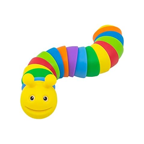 CaLeQi Fidget Slug Articulated Fidget Toy,Realistic Flexible Slug Caterpillar Toys,Can Be Twisted Casually Fun Crawling Sensory Toy Pleasant Decompression Suitable Release Stress Cover