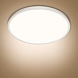 【Fácil de instalar】Luz de techo led redonda de bajo perfil de montaje empotrado, sólo tiene que instalar la base bajo el techo, atornillar la luz en la base, y ya está