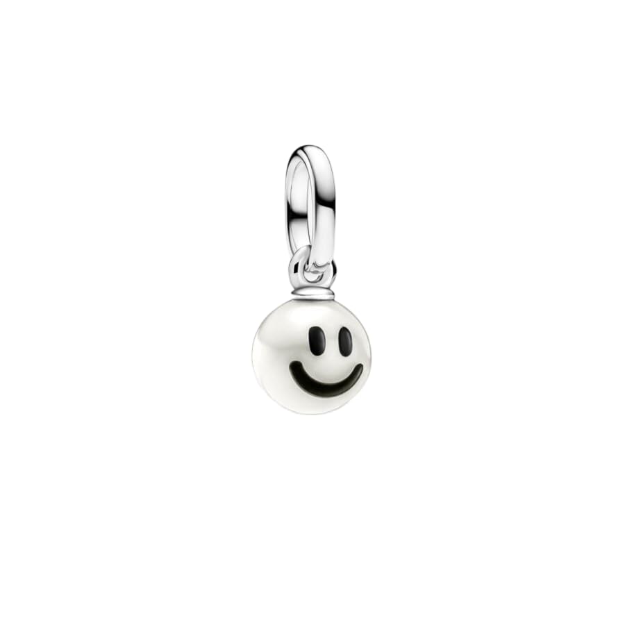 PANDORA ME Happy 793457C01 - Mini colgante de plata de ley con perla cultivada de agua dulce tratada compatible con ME y Moments, 3,6x3,6x3,6 mm, Plata de ley, Perla
