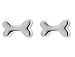 Produktbild Gemshine Ohrringe Ohrstecker KNOCHEN: Hund oder Haustier Ohrstecker. 925 Silber, vergoldet oder rose. Für Herrchen, Frauchen - Made in Spain, Metall Farbe:Silber