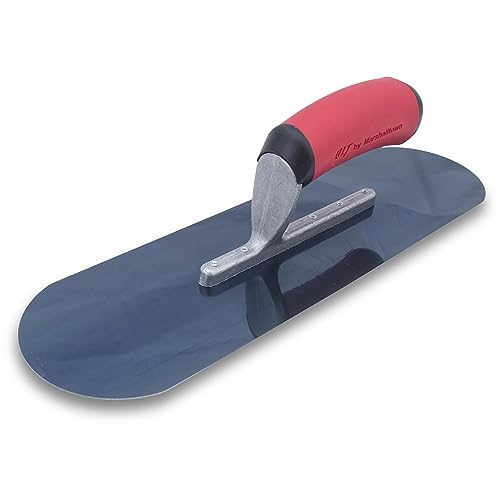Marshalltown QLT Pool Trowel, 14 x 4 Inch Blade, Soft Grip Handle, 6 Rivets, Made in The USA, PT144BR