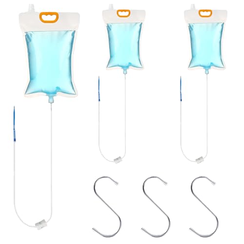 3 Pack 3.5L Plant IV Water Bag Automatic Plant Drip Watering Bags - Indoor Outdoor Self-Watering System with Adjustable Flow|Durable & Water-Saving Plant Watering Kit Set