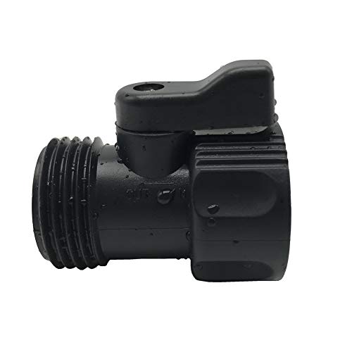 Alkarama 5 Pack Plastic Garden Hose Shut Off Valve Water Shutoff Valve Shut-Off Ball Valve Standard 3/4'' Thread Connector Coupling #TOP1