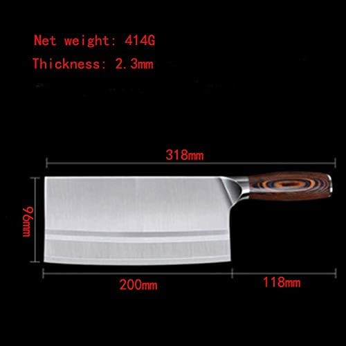 MAYiT Meat Cleaver Knife, Professional 7 inch Chinese Cleaver Germany Steel Chefs Knife Carbon kitchen Cooking knife Pakkawood Handle