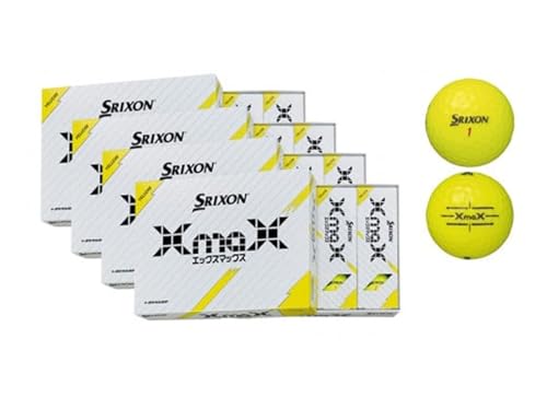 ダンロップ ゴルフボール スリクソン XmaX パッションイエロー 4ダース (48個入り)|ドライバー 飛距離 パター ソフト スピン スコア90 DUNLOP SRIXON ふるさと golf [1704]
