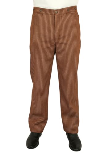 Historical Emporium Men's High Waist Sullivan Striped Cotton