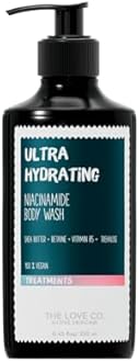 THE LOVE CO. Ultra Hydrating With Niacinamide Body Wash 250ml | Enriched with Niacinamide & Grapefruit | Targets Acne, Dark Spots & Rough Skin | Sulphate-Free, Unisex | Active Skincare