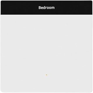 Matter over WiFi Smart Lichtschalter, Alexa Wireless Lichtschalter, funktioniert mit Google Home und SmartThings, DIY Benutzerdefinierte Beschriftung, Neutraldraht erforderlich (1 Gang 1 Way