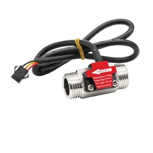 Débitmètre à effet Hall YF-B10-S en acier pour circuit d'eau domestique G1
