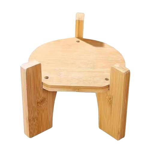 Listado de Soportes y dispensadores los mejores 5. 42 Soporte dispensador de bebidas, soporte para dispensador de bebidas, Base redonda de bambú estable y duradera, soporte para jarrón, 21.5 cm