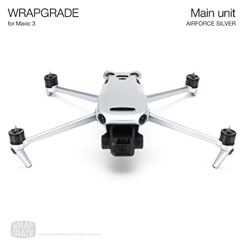 Image of WRAPGRADE Full Skin Stickers for DJI Mavic 3 / Mavic 3 Classic (Airforce Silver)