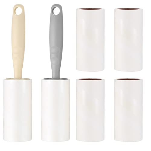 Lint Roller with 6 Extra Sticky Lint Roller Set, Sticky Roller Removers for Clothes, Sofa, Bed, Carpet, Lint Roller for Pet hair, Cat Hair, Dog Hair, Fluff, Dust, Lint Lint Rollers