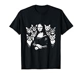 Gatos de Mona Lisa divertido Arte de gato Camiseta