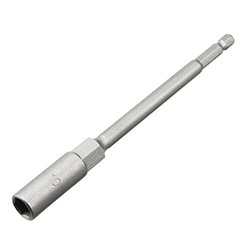 Image of Sourcingmap 1/4" Quick-Change Hex Shank 10mm Nut Setter Driver Drill Bit, 150mm Length, Metric No-Magnetic