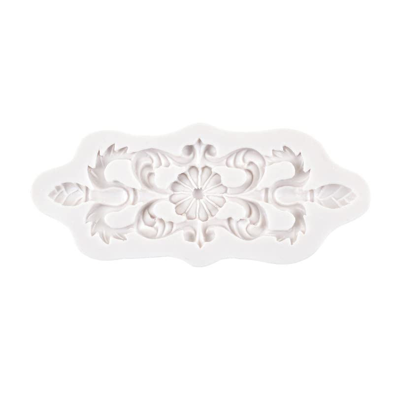 FirstTry Baroque Scroll Shape Cake Mould | Fondant European lace Silicone Mold | Cake Decor Frame | for Cake Decorating, Sugar, Gum Paste, Chocolate, Cookies, Polymer Clay DIY Molds (Type A)